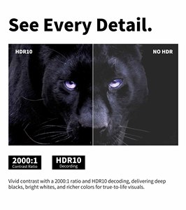 โปรเจคเตอร์อัจฉริยะ WUPRO G1 1080P รองรับ <span class=keywords><strong>Google</strong></span> TV และ Netflix ความสว่าง 320 ISO Lumens โปรเจคเตอร์โฮมเธียเตอร์ ระบบเสียง Dolby Audio โฟกัสอัตโนมัติ พกพาสะดวก - Product Image 2