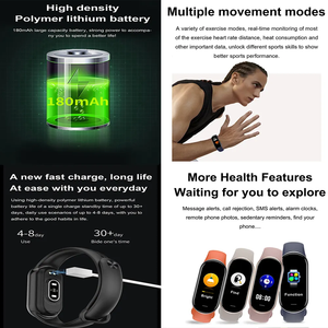 Gelang pintar olahraga M8, keluaran baru 2024 M8, Pedometer, gelang jam tangan M7 M6, kontrol musik, pelacak kebugaran - Product Image 6