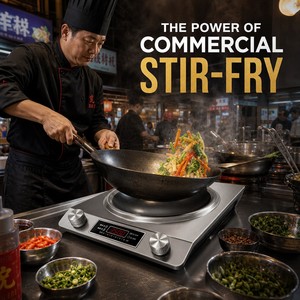Cuisinière à induction concave commerciale 3500W 110V 220V, plaque de cuisson portable pour wok, idéale pour la cuisine de restaurant et la préparation de hot pot - Product Image 5