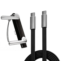 Support de téléphone pliable OEM, câble de type C, silicone souple, câble de charge rapide 240W pour les voyages, USB-C vers USB-C, câble de charge rapide 240W