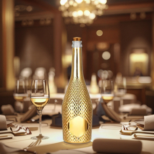 Vente en gros 750ml Premium plaqué or pour bouteille <span class=keywords><strong>de</strong></span> champagne Échantillon scellé vide réutilisable en liège gratuit - Product Image 1