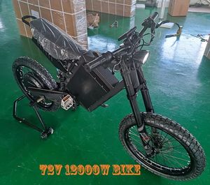 Bicicleta Eléctrica de Alta Potencia de 12000 W, Neumáticos Gruesos, Suspensión Completa, Bicicleta Eléctrica Todoterreno, Motor sin Escobillas de 72 V, 6 Velocidades, Aleación de Aluminio - Product Image 6