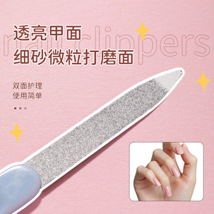 Lima de uñas de acero inoxidable de doble cara Lmltop, grano 180, reutilizable, herramienta de pedicura rosa y azul - Product Image 4