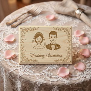 NTAG215 RFID solution Wooden RFID card Enco-friendly wedding invitation RFID invitation Wooden NTAG215 card - Product Image 1
