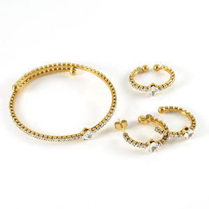 ZOGXIN Diamond <b>Bracelets</b> 18K Gold Plated Princess Cut Rhinestone Women's Jewelry Everyday Wear - Product Image 3