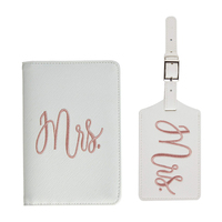 Housse de passeport élégante en similicuir avec broderie personnalisée, porte-passeport de voyage avec logo DIY et fenêtre transparente pour carte d'identité