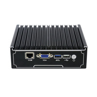 MINI boîtier intégré PC Intel celeron J1900 CPU Rj45 COM / 4 lan port petit pc mini sans ventilateur 12v x86 Linux industriel