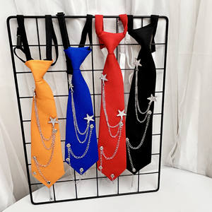 Corbata con cadena de estrellas, estilo universitario JK, sencilla y a la moda. - Product Image 2