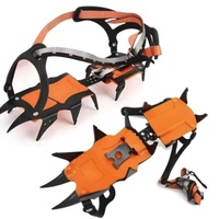 Crampons d'alpinisme et d'escalade sur glace exclusifs de Chine, 14 dents, style dents de tigre, pour glace et neige, antidérapants, ST016 OEM/ODM