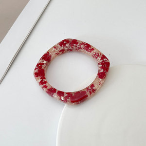 ट्रेंडी गर्मी महिलाओं को साफ फूल बर्फ अनाज रेजिन महिलाओं को भित्तिचित्र वर्ग ज्यामितीय फैशन गहने - Product Image 6