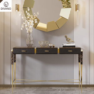 Foshan High <b>End</b> Furniture Factory One Stop Service Marble Top Modern Hallway Entry Luxury Console <b>Table</b> LUXXU-CON-06- - Product Image 5