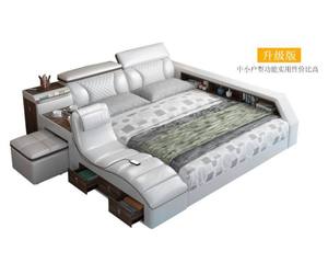 Cama Inteligente de <span class=keywords><strong>Design</strong></span> Moderno com Mesa de Maquiagem, Cama Multifuncional, Estrutura de Cama King Size, Móveis Inteligentes para Quarto, Móveis para Casa - Product Image 6
