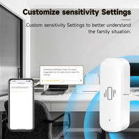Capteur de vibration intelligent Tuya Zigbee pour la sécurité à domicile et en hôtel, protection IPS, application Smart Life, surveillance à distance en temps réel
