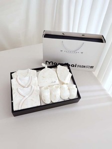 Caja de Regalo <span class=keywords><strong>para</strong></span> Recién Nacido de Algodón Puro Clase A, Conjunto de Ropa con Estampado de Pájaros, Mameluco, Babero, Gorro, Manoplas, Botines, Regalo <span class=keywords><strong>para</strong></span> Baby Shower - Product Image 3