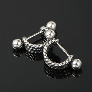 <b>Cuff</b> <b>Earrings</b> Metal Striped Retro Geometric Spike Party Studs CF111 - Product Image 4