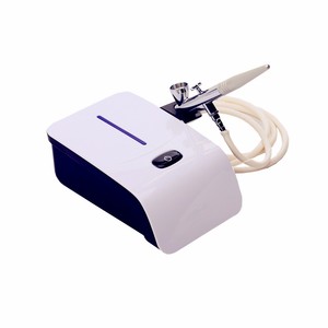 Système d'aérographe de gâteau de décor complet professionnel à 5 vitesses peinture durable avec <span class=keywords><strong>compresseur</strong></span> et piston rechargeables pour la pâtisserie - Product Image 1