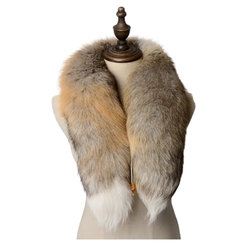 Écharpe en fourrure de renard d'hiver à la mode, vente en gros