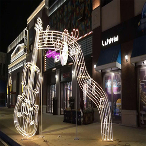 Custom Violin Christmas Motif Lights LED Decoration for Bar Club Stage - Product Image 1