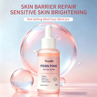 Sérum PDRN Peptide Rose 30ml Anti-rides Éclaircissant Réparateur Visage au PDRN de Saumon + Peptide + Niacinamide + HA