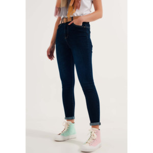 Jeans skinny stretch en bleu délavé moyen - Product Image 2