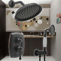 Mitigeur de douche mural en laiton chaud/froid avec système cascade encastré et jets de pluie doux – Nouveauté !