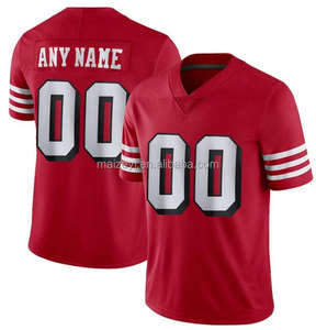 カスタマイズあなたの名前ロゴプラスサイズ6XLステッチサンフランシスコスタイルタックルツイルアメリカンフットボールジャージー - Product Image 5