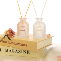 Bouteille de diffusion de roseau de luxe et unique personnalisée, bouteille de diffusion de roseau vide, boîte cadeau personnalisée