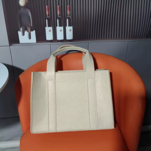 High Quality Felt Handbag Wholesale Price Black <strong>Cheap</strong> Felt Tote <strong>Bag</strong> For Women - Product Image 4