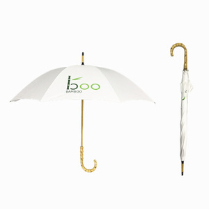 Paraguas Recto de Alta Calidad con Tela Pongee 190T, Impermeable, Resistente al Viento, Mango Curvo de Madera, Apertura Manual, Impresión de Logotipo Personalizado - Product Image 2