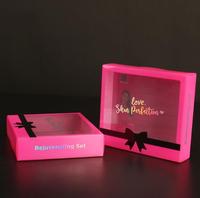 Boîtes à cils en gros, boîtes en plastique transparentes, impression UV personnalisée, emballage, boîte à cils en blister