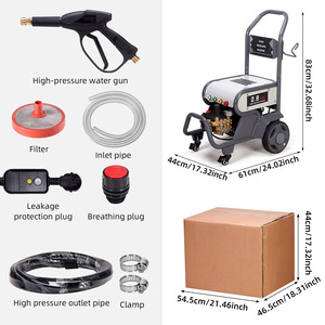Idropulitrice Elettrica Portatile da 2.8KW, Macchina per Pulizia Industriale ad Alta Pressione con Ruote per Auto, Patio e Pavimenti - Product Image 4