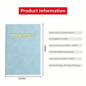 Customised Logo Sheepskin Notebook Covers Bespoke <b>A5</b> Journal Notebooks Thickened Record Books & <b>Notepads</b> Wholesale - Product Image 2