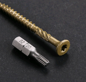 Leite # Tornillos para terraza métricos de 8 x 1 pulgada, <span class=keywords><strong>2</strong></span> libras. Punta de estrella T20 de níquel bronce con revestimiento de zinc resistente a la oxidación para madera exterior - Product Image 4