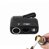 Fabriek Prijs Hot Koop 2 Sockets Vrouwelijke Dc12V Dual Usb Auto Sigarettenaansteker Oplader Adapter Met Aansteker Jack