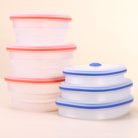 Bol pliable sans BPA, boîte à Lunch en Silicone de qualité alimentaire, vente en gros, ml