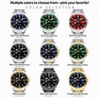 Montre à quartz pour homme POEDAGAR 873, deux tons, boîtier coussin, cadran bleu, bracelet en acier, étanche, lumineuse, date, sport, montre-bracelet de luxe