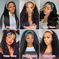 Originea Wholesale Perruque Bandeau Cheveux Humains Bouclés Jerry, Cheveux Vierges Brésiliens, Perruques en Cheveux Humains Fabriquées à la Machine avec Bandeau pour Femmes