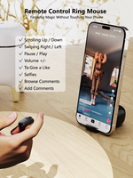 Anillo de control remoto para TikTok con función de desplazamiento, compatible con PC, iPhone, Android, Smart TV, presentaciones PPT, con panel táctil y función de escritura.