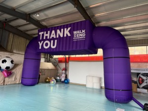 Gapura Masuk Tiup Tersegel 5m, Inflatable Iklan PVC yang Diperkuat dengan Panel Logo untuk Start Finish Lomba Marathon - Product Image 2