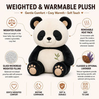 Peluche Panda Premium Personnalisée avec Pack Chauffant – Adorable Compagnon de Nuit et Cadeau Idéal pour la Maison