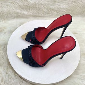 Strange Luxury Heel Sandalias Mujer Tacon Alto Trendy Slippers Mules <b>Shoes</b> Heels for Ladies 2025 - Product Image 3