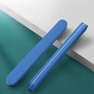 Lime à ongles et polissoir double face en éponge droite avec grain grossier et fin, outil de ponçage multi-facettes pour ongles - Product Image 1