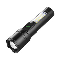 Nouvelle Lampe Torche LED Transfrontalière Haute Luminosité 100k Lumens en Alliage d'Aluminium, Rechargeable, Portable, Longue Durée, Optique, pour le Camping