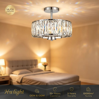 Luminaires suspendus en cristal nordique modernes et luxueux avec structure en fer, lampe en cristal personnalisable haut de gamme OEM pour la décoration de villa et de maison