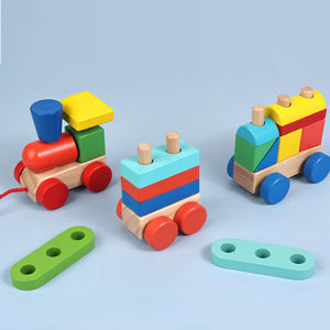 Juego <span class=keywords><strong>de</strong></span> Bloques <span class=keywords><strong>de</strong></span> Madera Montessori <span class=keywords><strong>para</strong></span> Bebés, Columnas, Tren, Cilindros, Juego Educativo <span class=keywords><strong>de</strong></span> Aprendizaje, Regalo <span class=keywords><strong>para</strong></span> Niños - Product Image 4