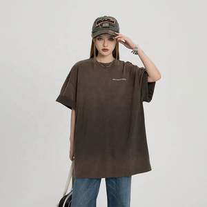 Custom 300gsm Heavyweight Acid Wash Hip Hop T-<b>Shirt</b> Unisex Oversized Print Design <b>Loose</b> Fit <b>for</b> Men & <b>Women</b> Plus Size - Product Image 5