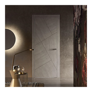 Scandinavisch Gestroomlijnd Design Gevoel Beige Grijs Vooropgehangen Houten Indoor Gelamineerde Binnendeur - Product Image 5