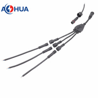 Répartiteur en Y Y-PVC-04 2 broches 1 ligne principale 2 lignes de branche pour driver d'alimentation de projecteur mural étanche IP65 Contacts en cuivre pur
