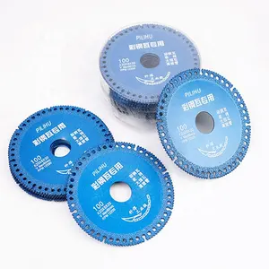 Hoja de sierra multifuncional compuesta, disco de corte de diamante de azulejo de 100mm para cerámica, vidrio, mármol, tubo de PVC