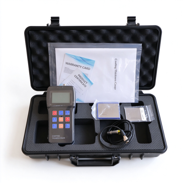 High Accuracy Portable Handheld ABS Magnetic Eddy Current Technology Coating Thickness Gauge with One Year Warranty
